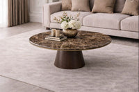Faati Marble-Top Pedestal Coffee Table