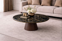 Faati Marble-Top Pedestal Coffee Table