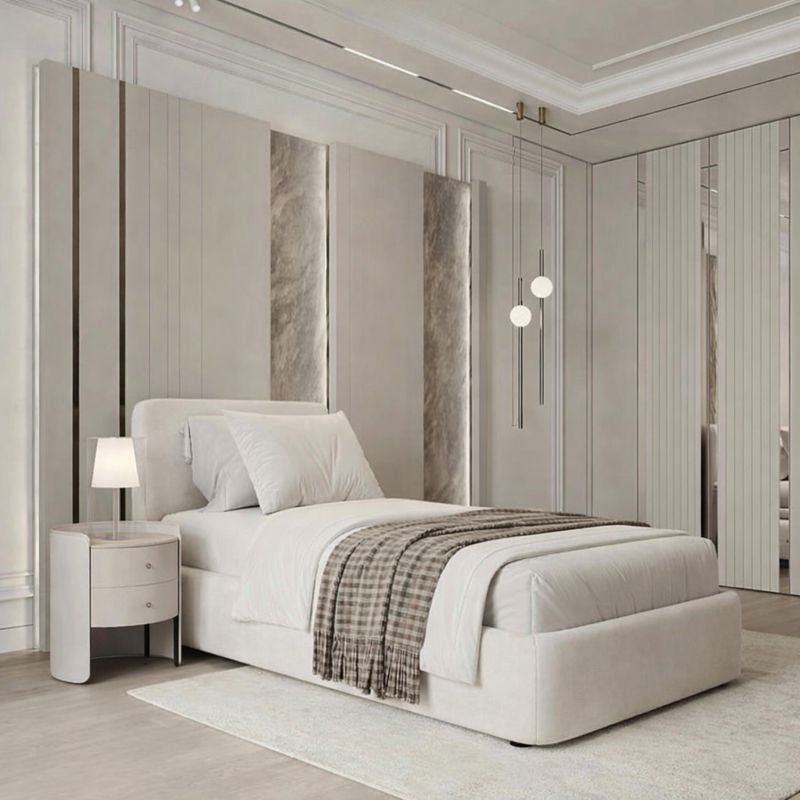 Asha Modern Upholstered Platform Bed