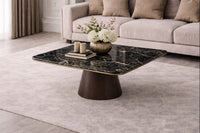 Faati Marble-Top Pedestal Coffee Table
