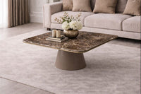 Faati Marble-Top Pedestal Coffee Table
