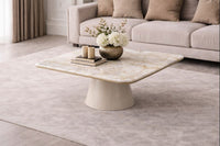Faati Marble-Top Pedestal Coffee Table