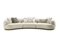 Veda Curved Bouclé Sofa