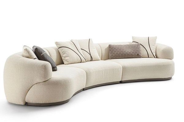 Veda Curved Bouclé Sofa